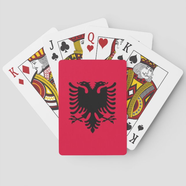Jeu De Cartes Drapeau albanais (dos)