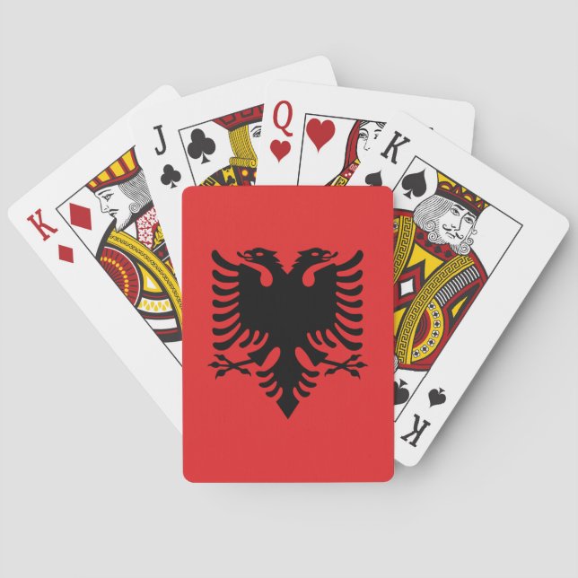 Jeu De Cartes Drapeau albanais patriotique (dos)