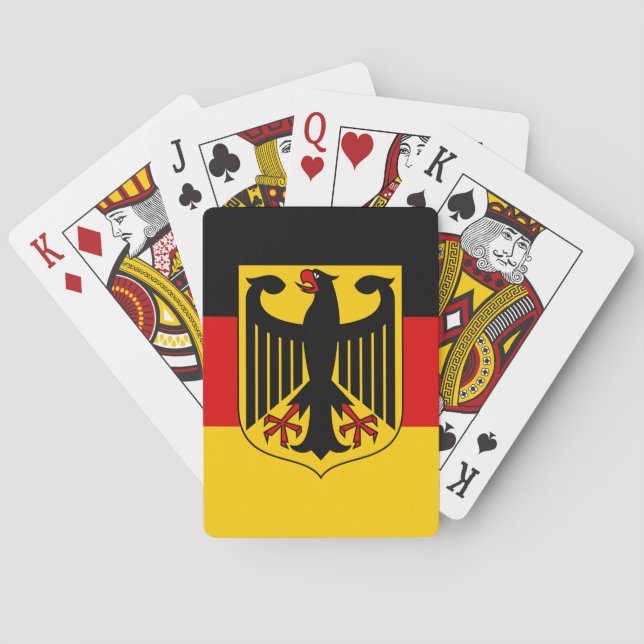 Jeu De Cartes Drapeau Allemand Avec Crest Jouer Des Cartes (dos)