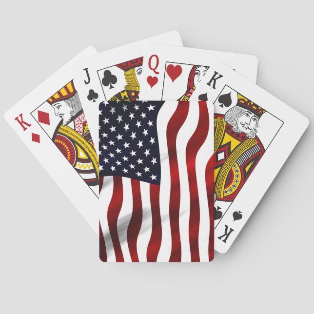 Jeu De Cartes Drapeau américain (dos)