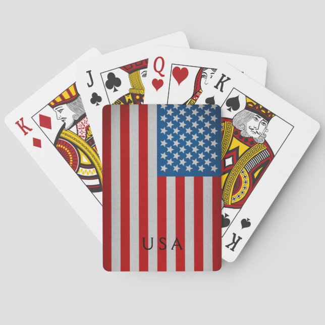 Jeu De Cartes Drapeau américain (dos)