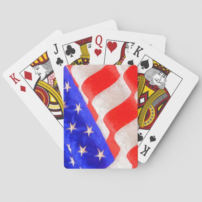 Jeu De Cartes Drapeau Américain (dos)
