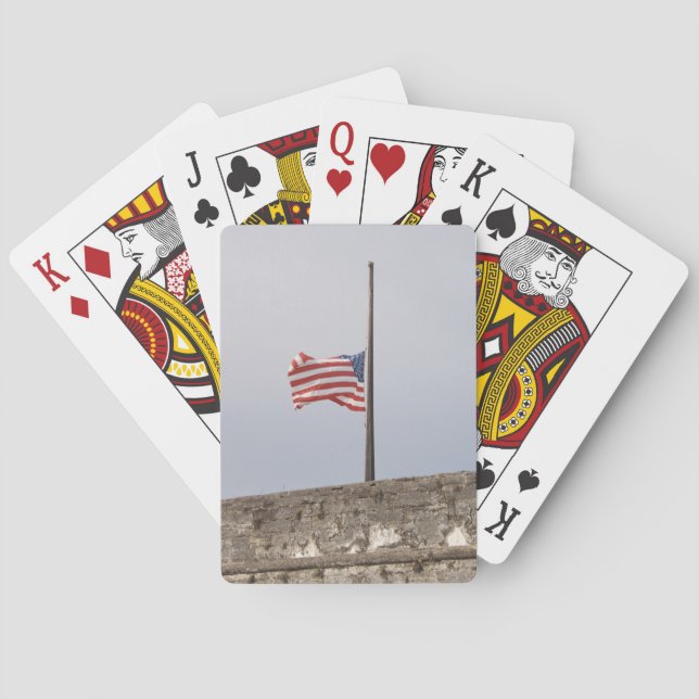 Jeu De Cartes Drapeau américain à mi-mât (USA) (dos)