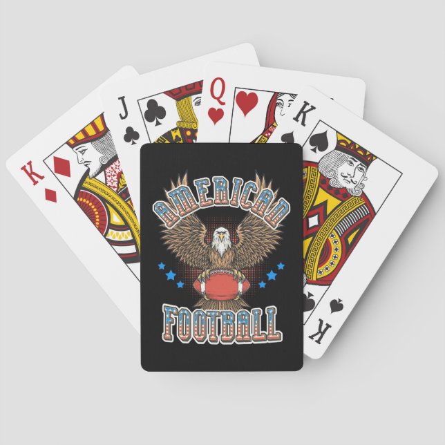 Jeu De Cartes Drapeau américain de football (dos)