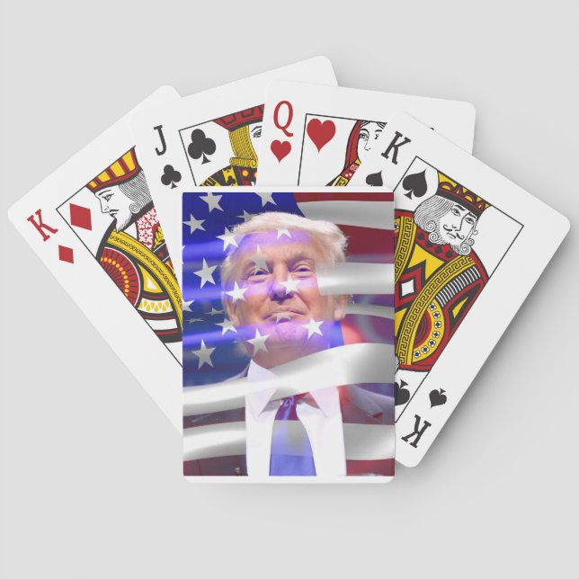Jeu De Cartes drapeau américain donald trump (dos)
