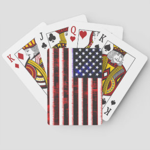 Jeu De Cartes Drapeau américain États-Unis - USA, bruine encoché