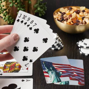 Jeu De Cartes Drapeau américain Lady Liberty