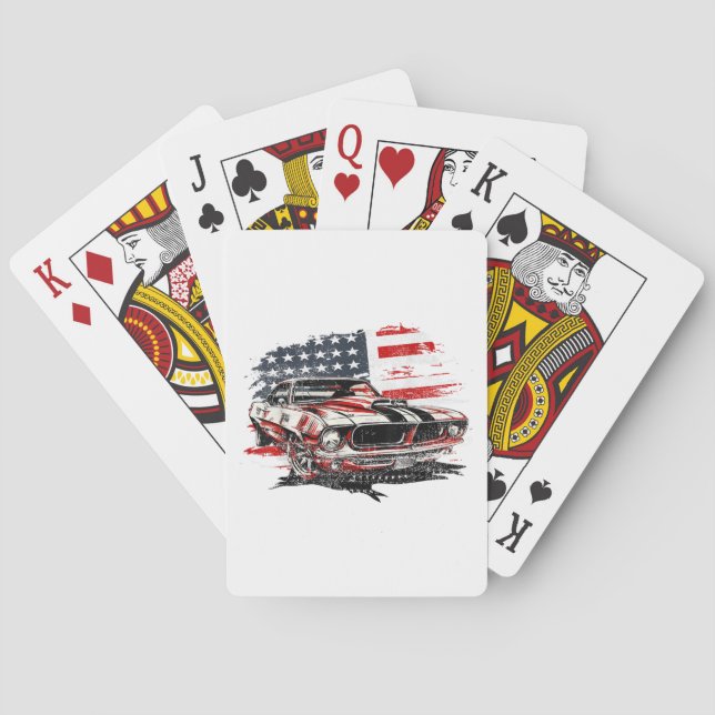 Jeu De Cartes Drapeau américain patriotique (dos)