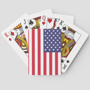 Jeu De Cartes Drapeau américain patriotique américain rouge blan