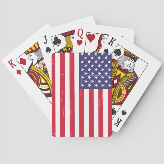 Jeu De Cartes Drapeau américain tendance (dos)
