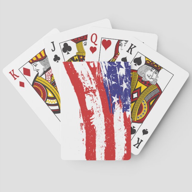 Jeu De Cartes Drapeau américain US/Amérique (dos)