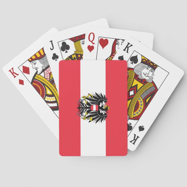 Jeu De Cartes Drapeau Autriche (dos)