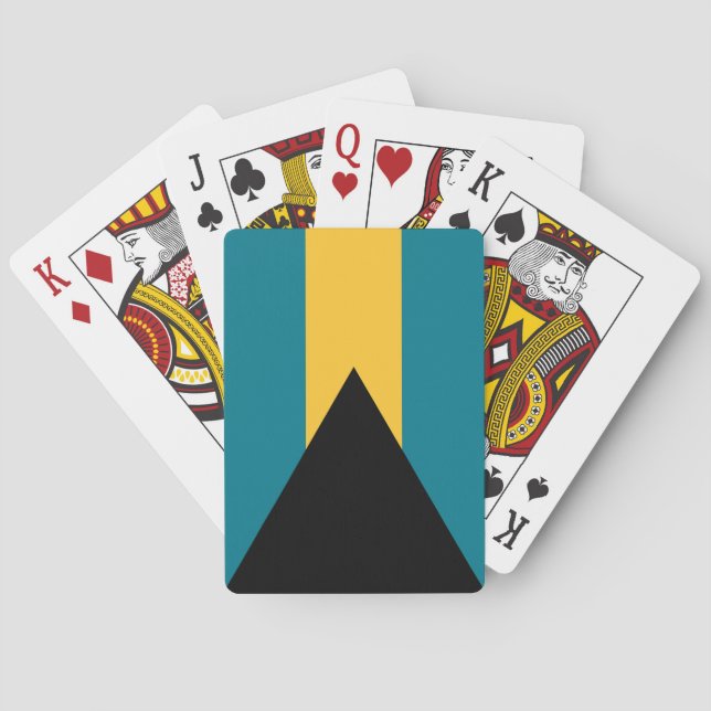 Jeu De Cartes Drapeau Bahamas (dos)