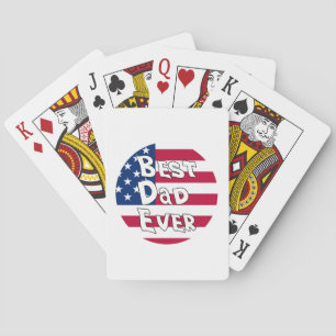 Jeu De Cartes Drapeau Best Papa Ever USA