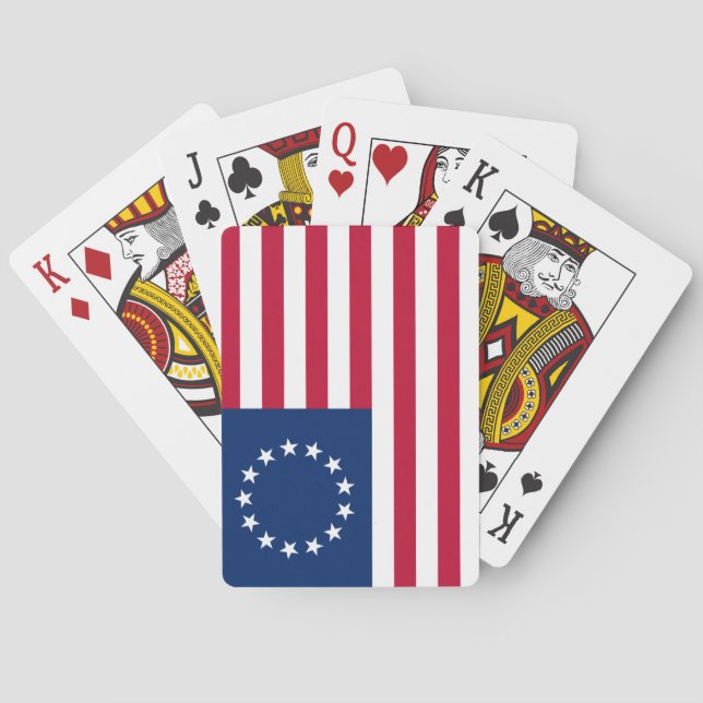 Jeu De Cartes Drapeau Betsy Ross (dos)
