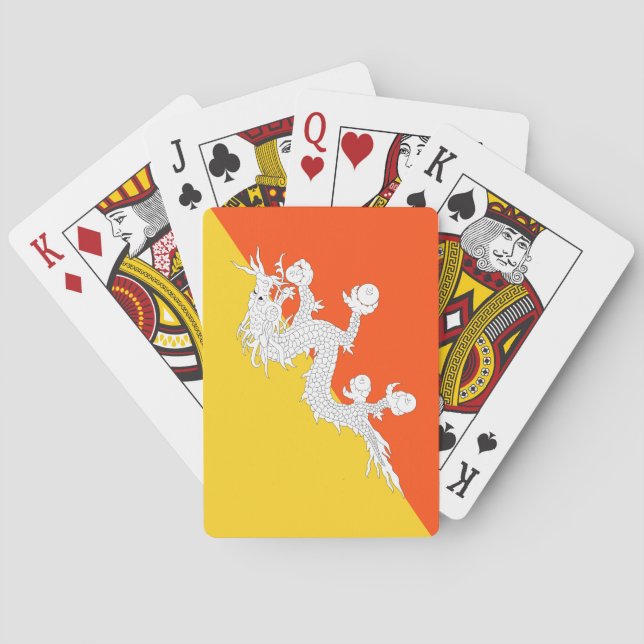 Jeu De Cartes Drapeau bhoutanais (Bhoutan) (Dragon tonnerre) (dos)