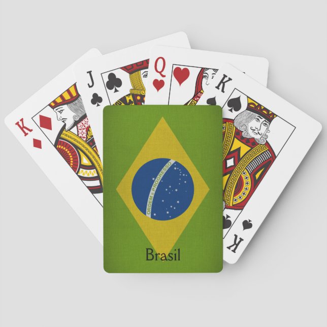Jeu De Cartes Drapeau Brasil (dos)