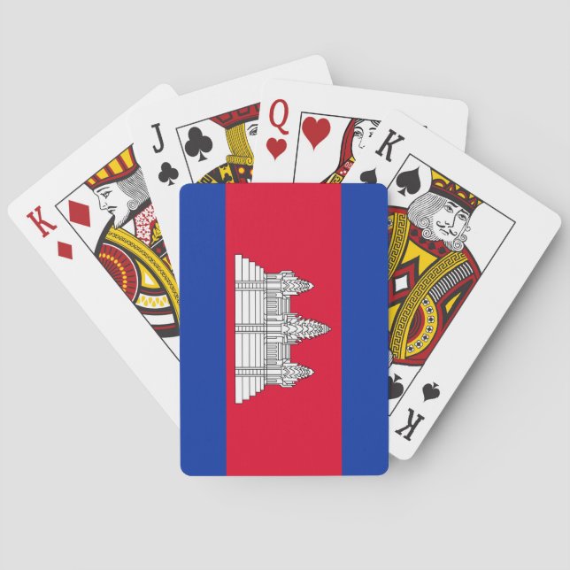 Jeu De Cartes Drapeau cambodgien (dos)