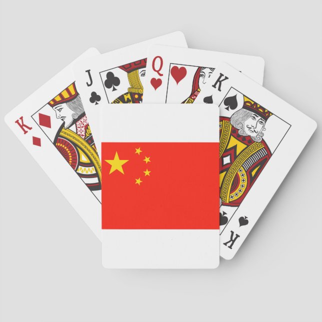 Jeu De Cartes Drapeau Chine - Haute qualité (dos)