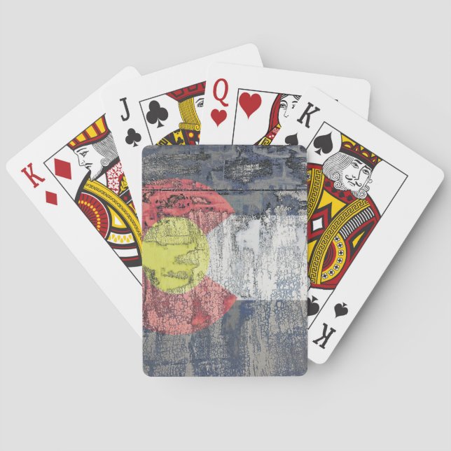Jeu De Cartes drapeau colorado mur texturé (dos)