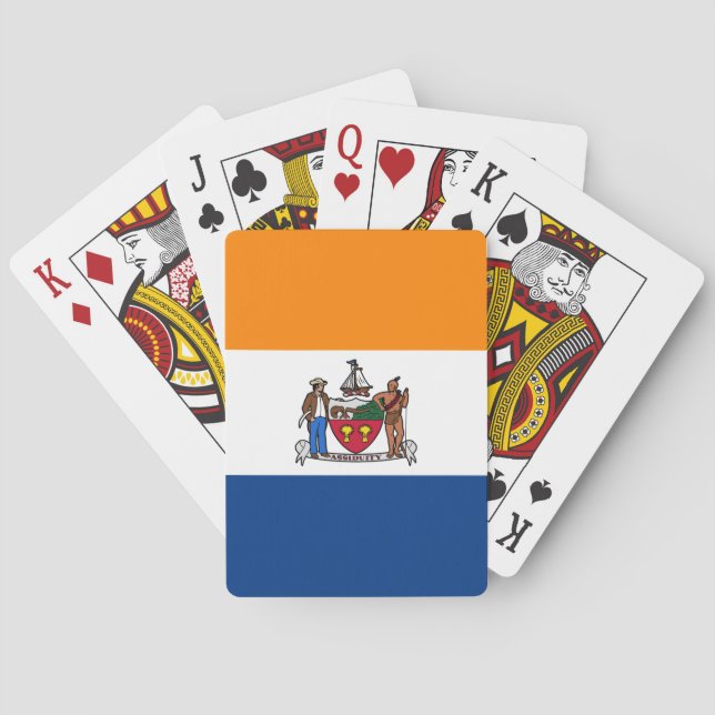 Jeu De Cartes Drapeau d'Albany, New York (dos)