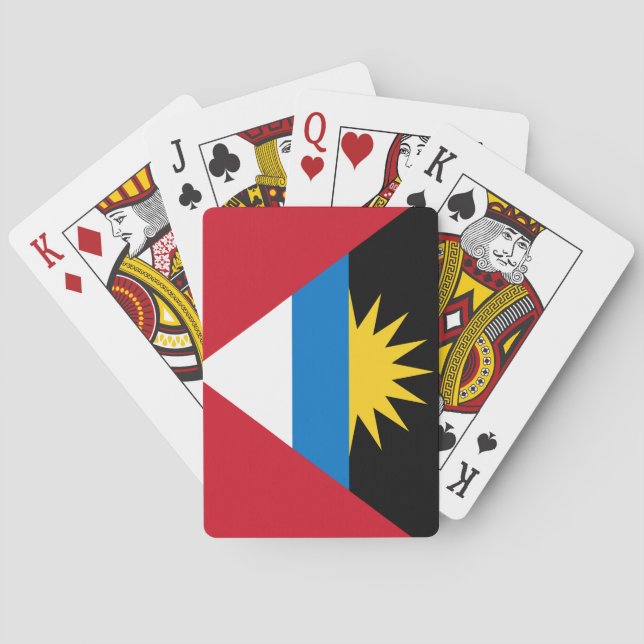 Jeu De Cartes Drapeau d'Antigua-et-Barbuda (dos)