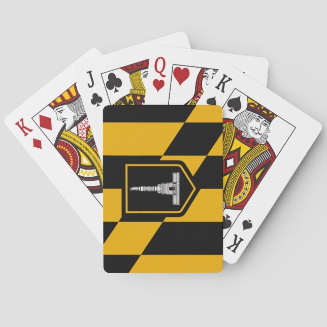 Jeu De Cartes Drapeau de Baltimore (Maryland, États-Unis) (dos)