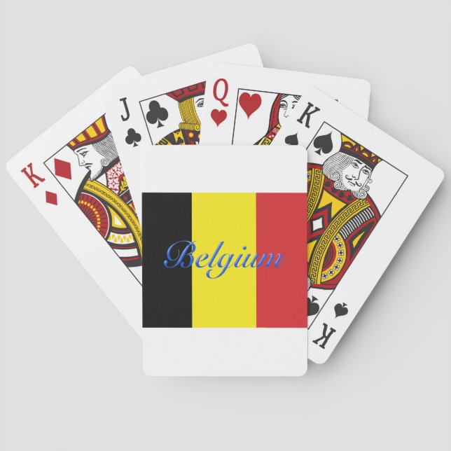 Jeu De Cartes Drapeau de Belgique (dos)