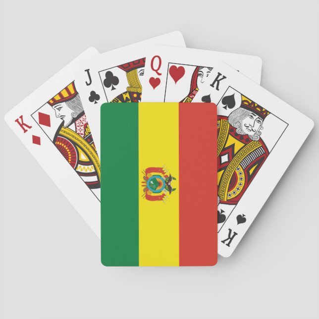 Jeu De Cartes Drapeau de Bolivie patriotique Jouer des cartes (dos)