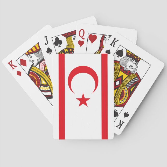 Jeu De Cartes Drapeau de Chypre du Nord (dos)