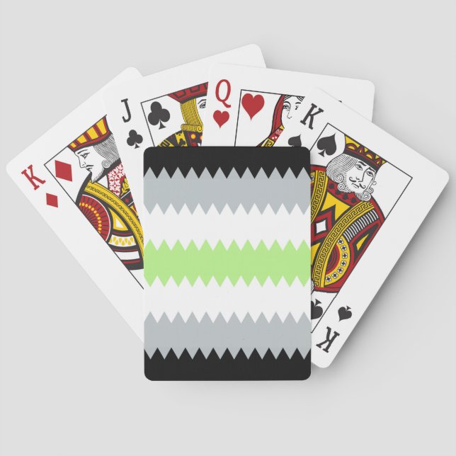 Jeu De Cartes Drapeau de fierté agender abstrait      (dos)