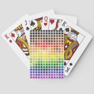 Jeu De Cartes Drapeau de fierté gay arc-en-ciel coloré à carreau