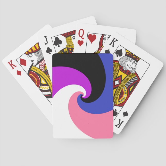 Jeu De Cartes Drapeau de fierté Genderfluid Abstrait Spirale Boh (dos)