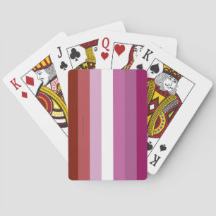 Jeu De Cartes Drapeau de fierté lesbienne de SlipperyJoe's fémin