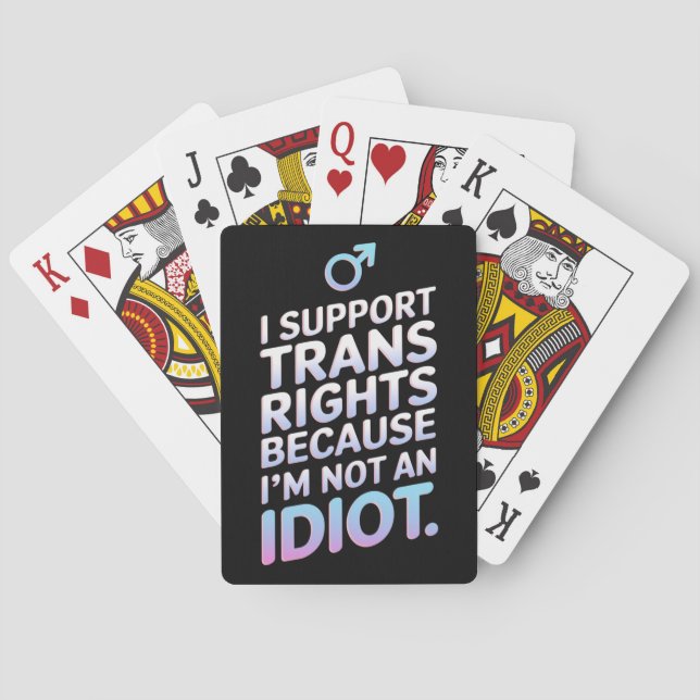 Jeu De Cartes Drapeau de fierté trans allié soutien  (dos)