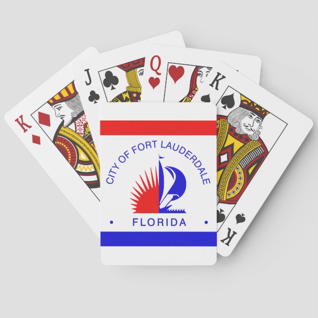 Jeu De Cartes Drapeau de Fort Lauderdale, Floride (dos)