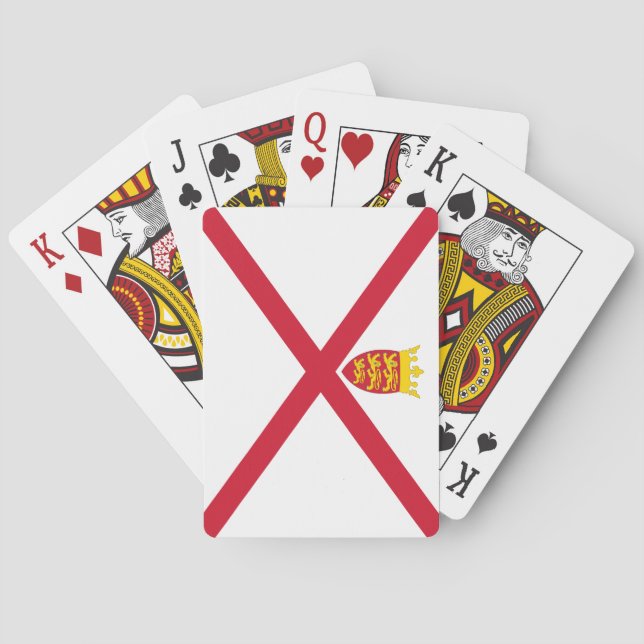 Jeu De Cartes Drapeau de Jersey (dos)