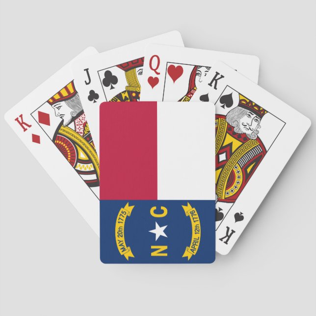 Jeu De Cartes Drapeau de la Caroline du Nord (dos)