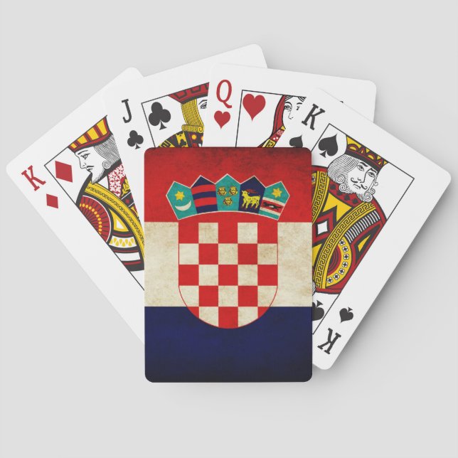 Jeu De Cartes Drapeau de la Croatie (dos)