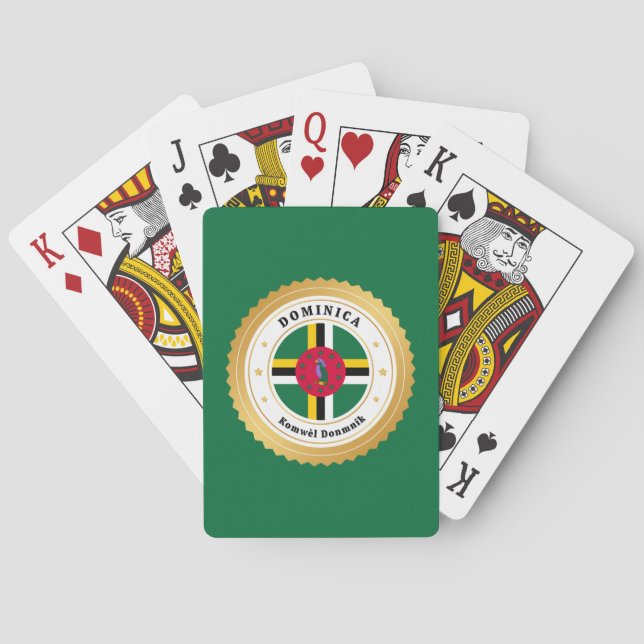 Jeu De Cartes Drapeau de la Dominique (dos)