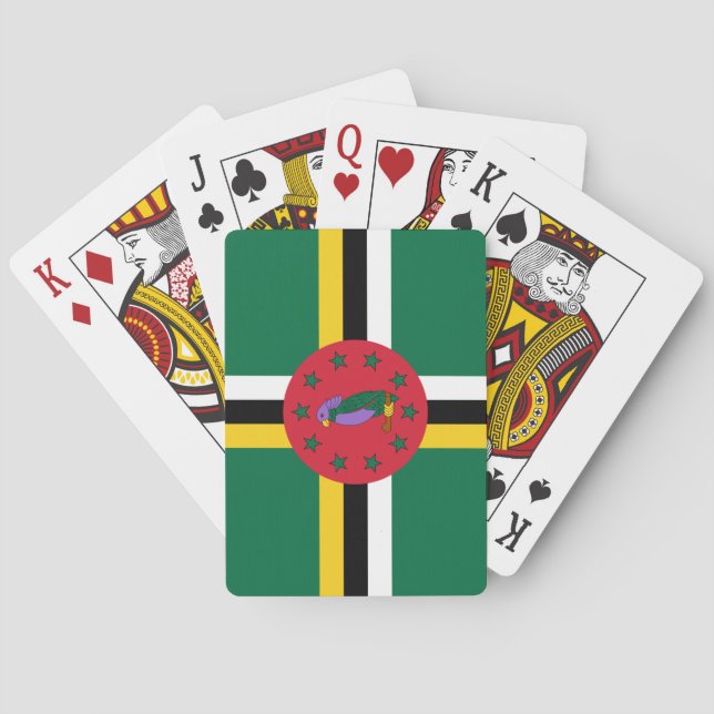 Jeu De Cartes Drapeau de la Dominique (dos)