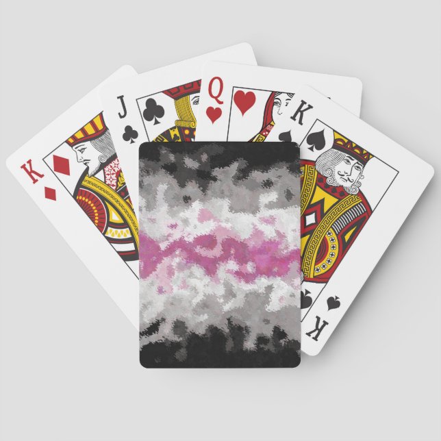 Jeu De Cartes Drapeau de la fierté Libraféminine Abstrait Marbré (dos)