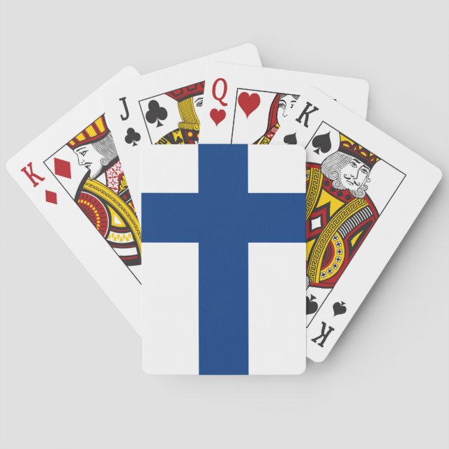 Jeu De Cartes Drapeau de la Finlande (dos)