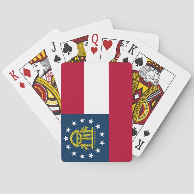 Jeu De Cartes Drapeau de la Géorgie (États-Unis) (dos)