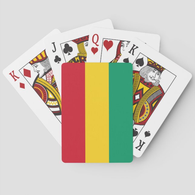 Jeu De Cartes Drapeau de la Guinée (dos)