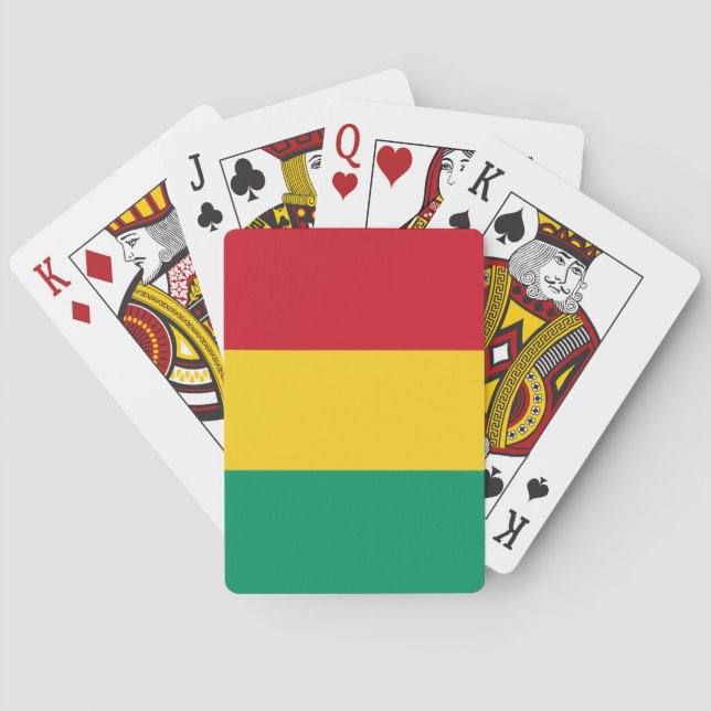 Jeu De Cartes Drapeau de la Guinée (dos)