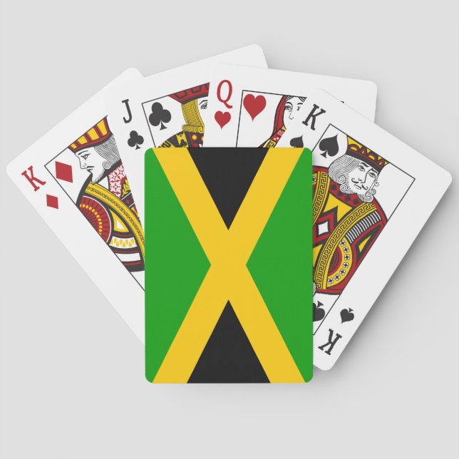 Jeu De Cartes Drapeau de la Jamaïque (dos)