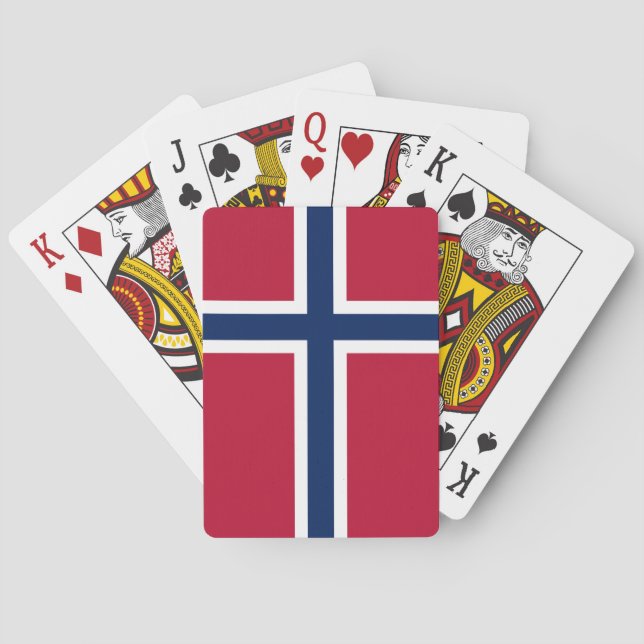 Jeu De Cartes Drapeau de la Norvège (dos)