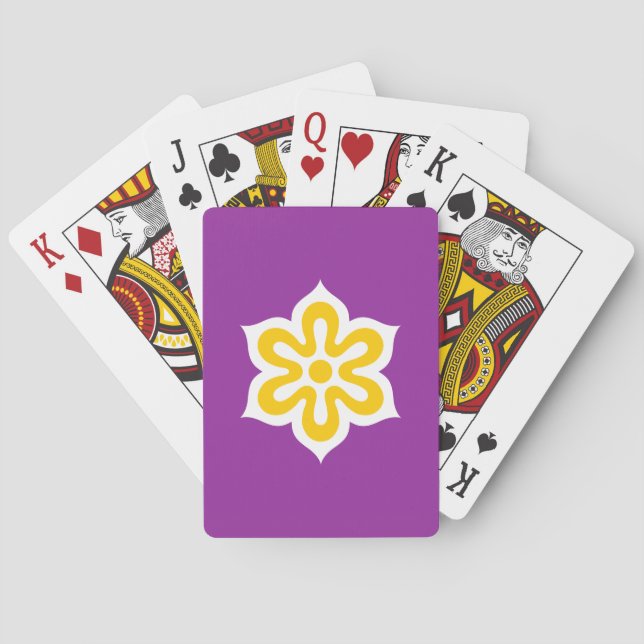 Jeu De Cartes Drapeau de la préfecture de Kyoto, Japon (dos)