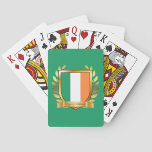 Jeu De Cartes Drapeau de la République d'Irlande bouclier
